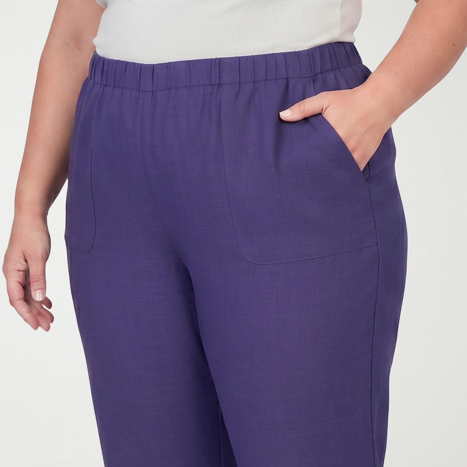 Alfred Dunner Grand Bazaar Womens Straight Mid Rise Pull-On Pant