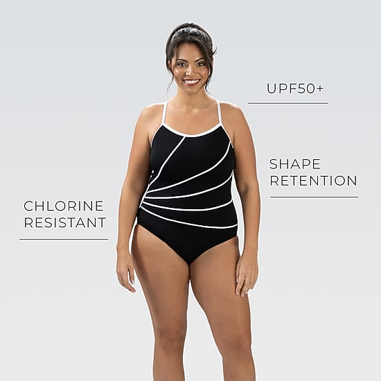 Dolfin Womens Moderate Coverage One Piece Swimsuit