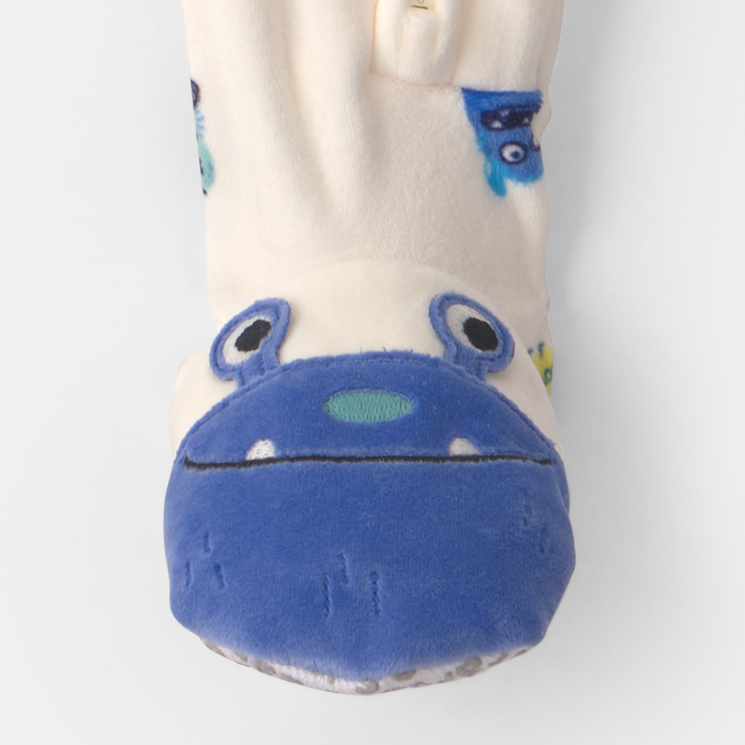 Carter's Dreamplush Monster Toddler Boys Footed Crew Neck Long Sleeve Pajamas