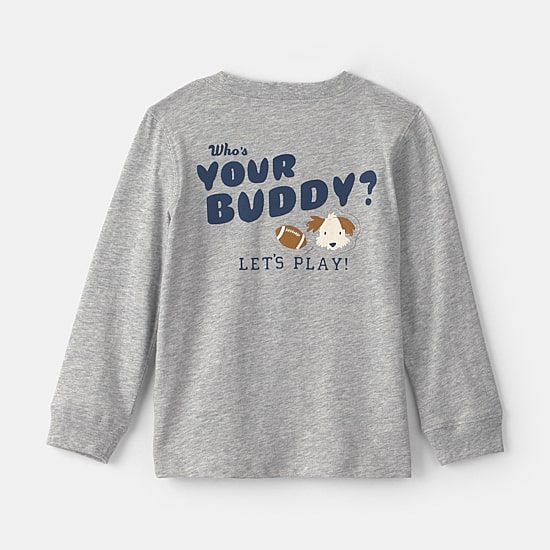 Carter's Toddler Boys Crew Neck Long Sleeve Regular Fit Graphic T-Shirt