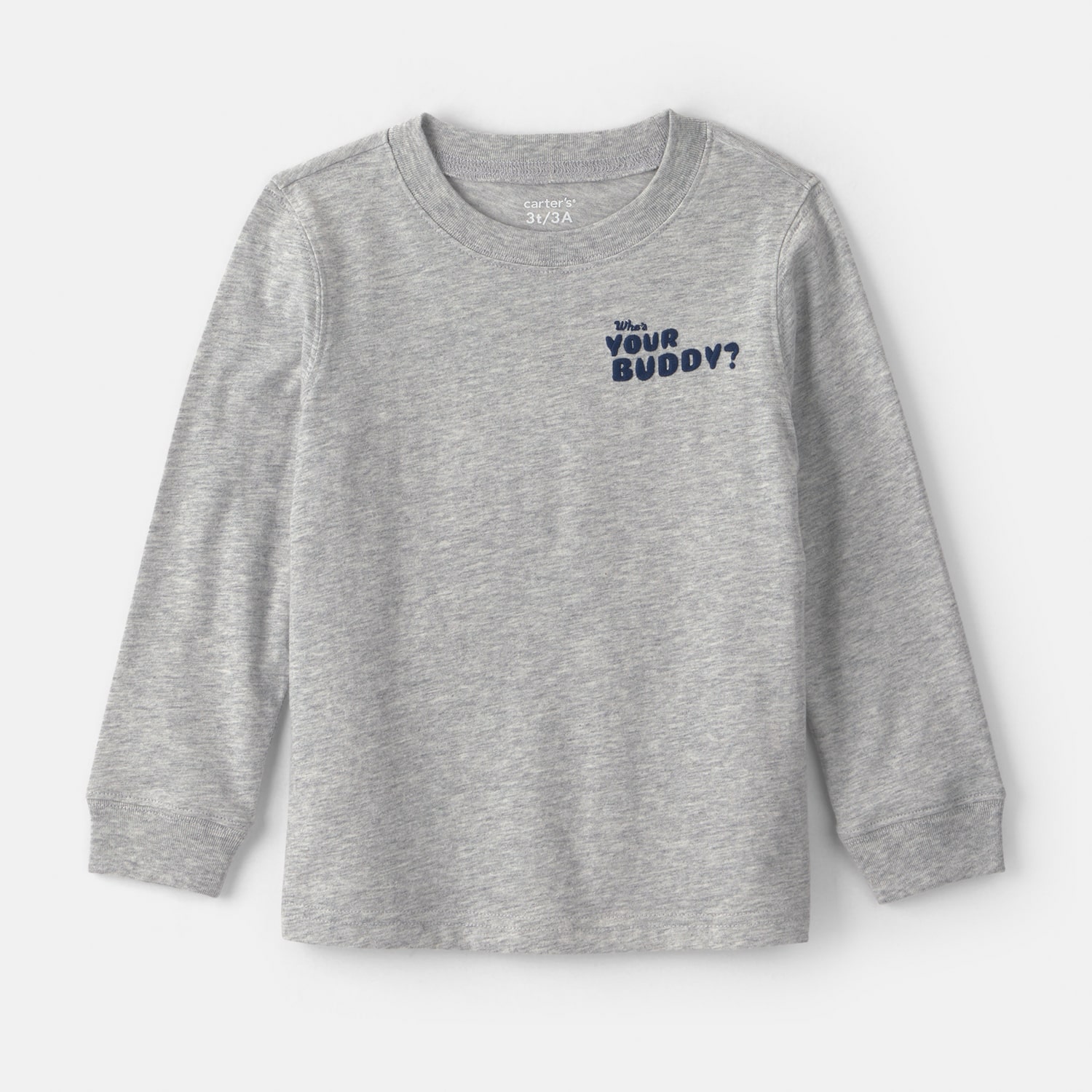 Carter's Toddler Boys Crew Neck Long Sleeve Regular Fit Graphic T-Shirt