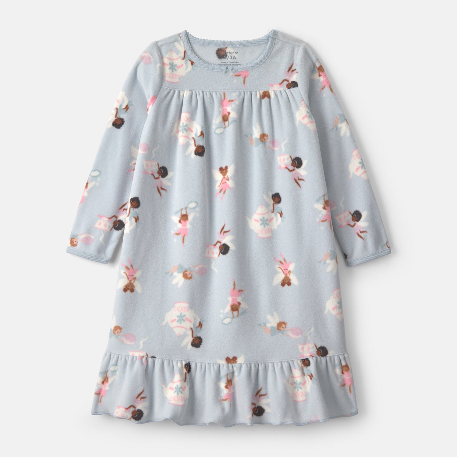 Carter's Little & Big Kid Girls Crew Neck Long Sleeve Nightgown