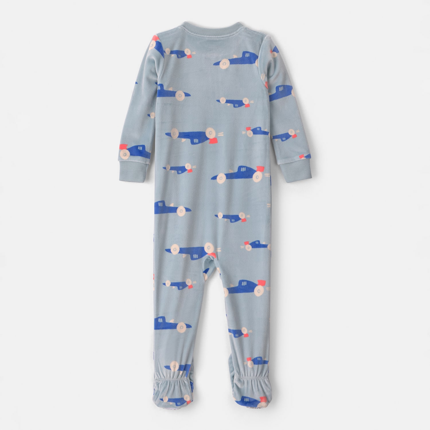 Carter's Dreamplush Toddler Boys Footed Crew Neck Long Sleeve Pajamas