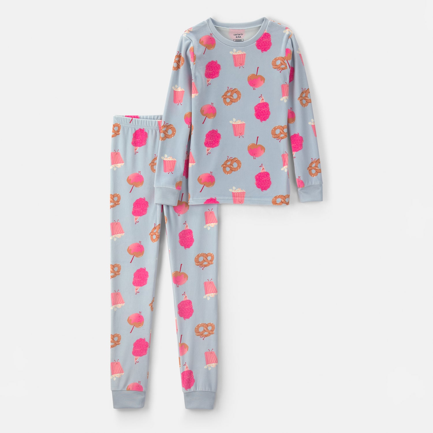 Carter's Little & Big Kid Girls Crew Neck Long Sleeve 2-pc. Pajama Set