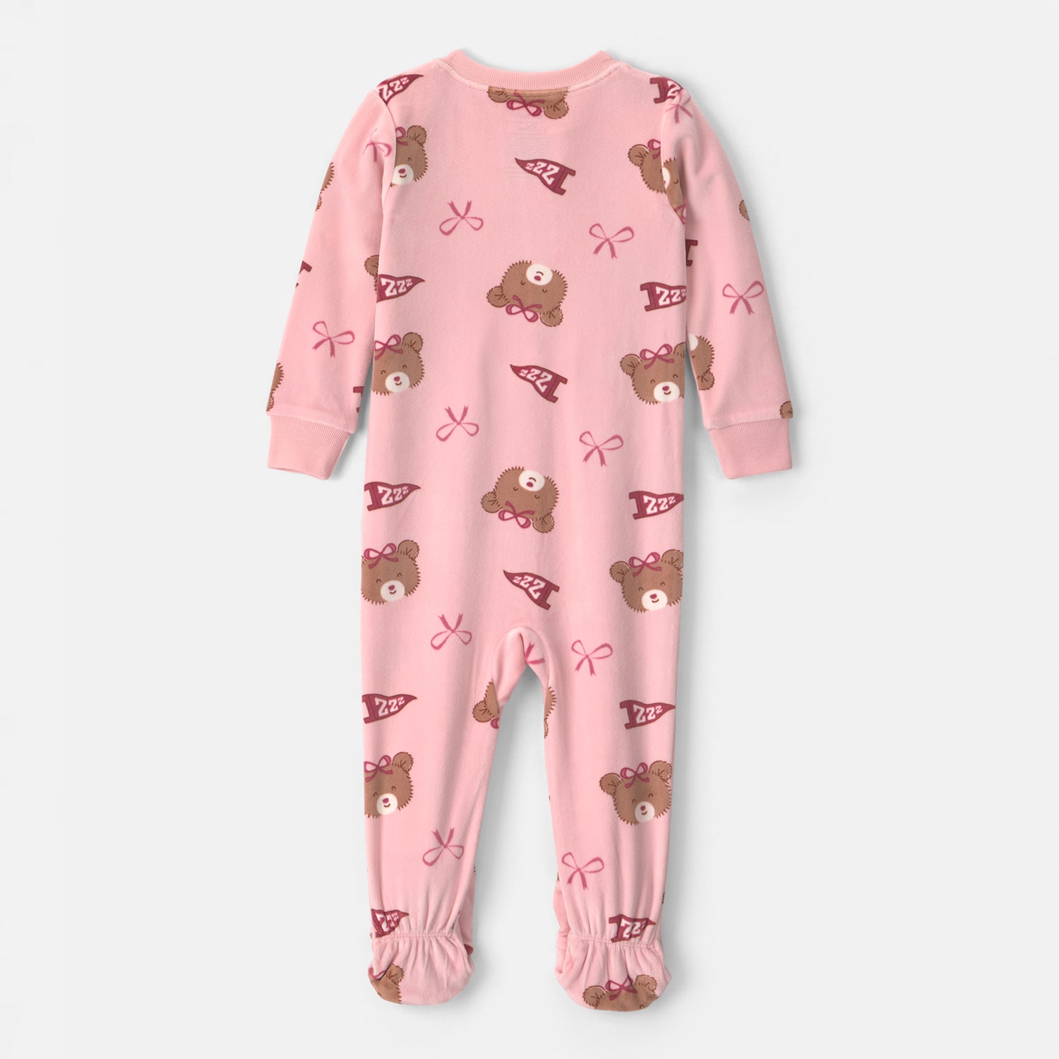 Carter's Toddler Girls Footed Crew Neck Long Sleeve Pajamas