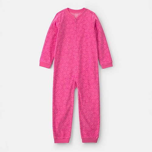 Carter's Little & Big Kid Girls Crew Neck Long Sleeve One Piece Pajama In Pink