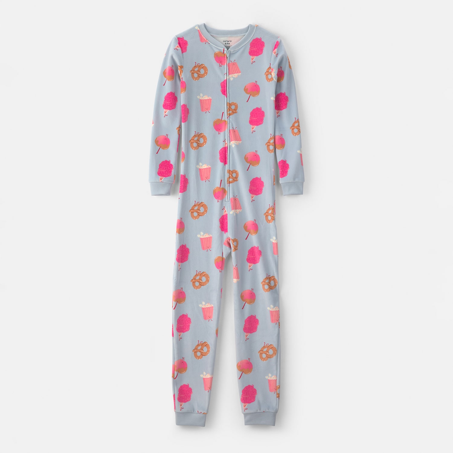 Carter's Little & Big Kid Girls Crew Neck Long Sleeve One Piece Pajama