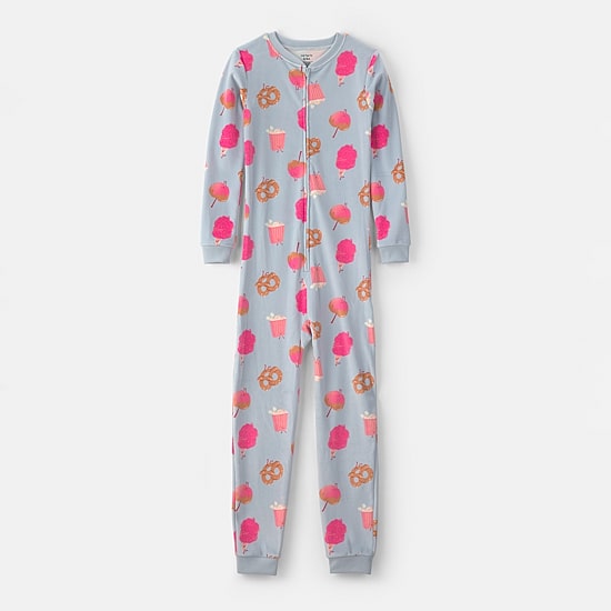 Carter's Little & Big Kid Girls Crew Neck Long Sleeve One Piece Pajama