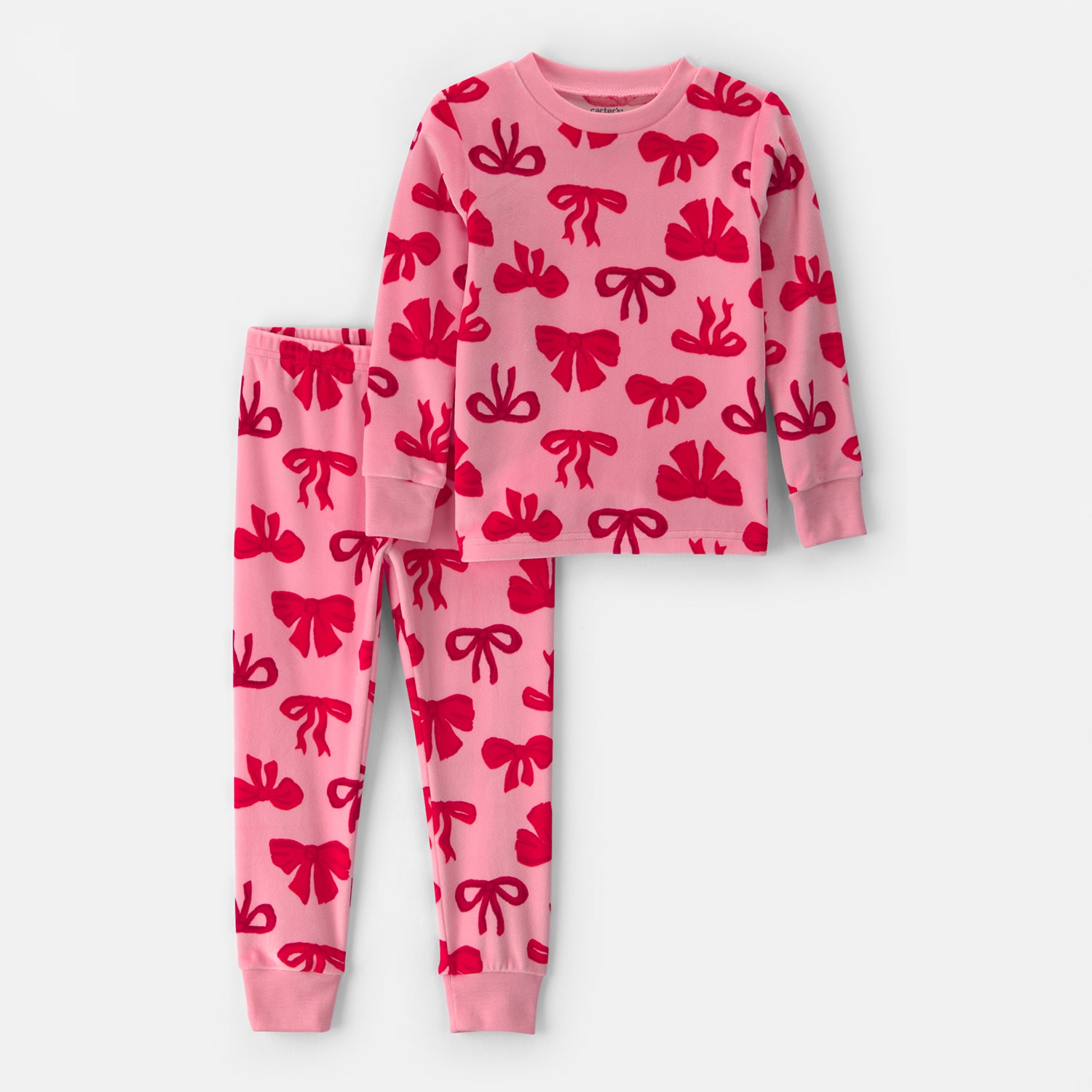 Carter's Dreamplush Toddler Girls Crew Neck Long Sleeve 2-pc. Pajama Set