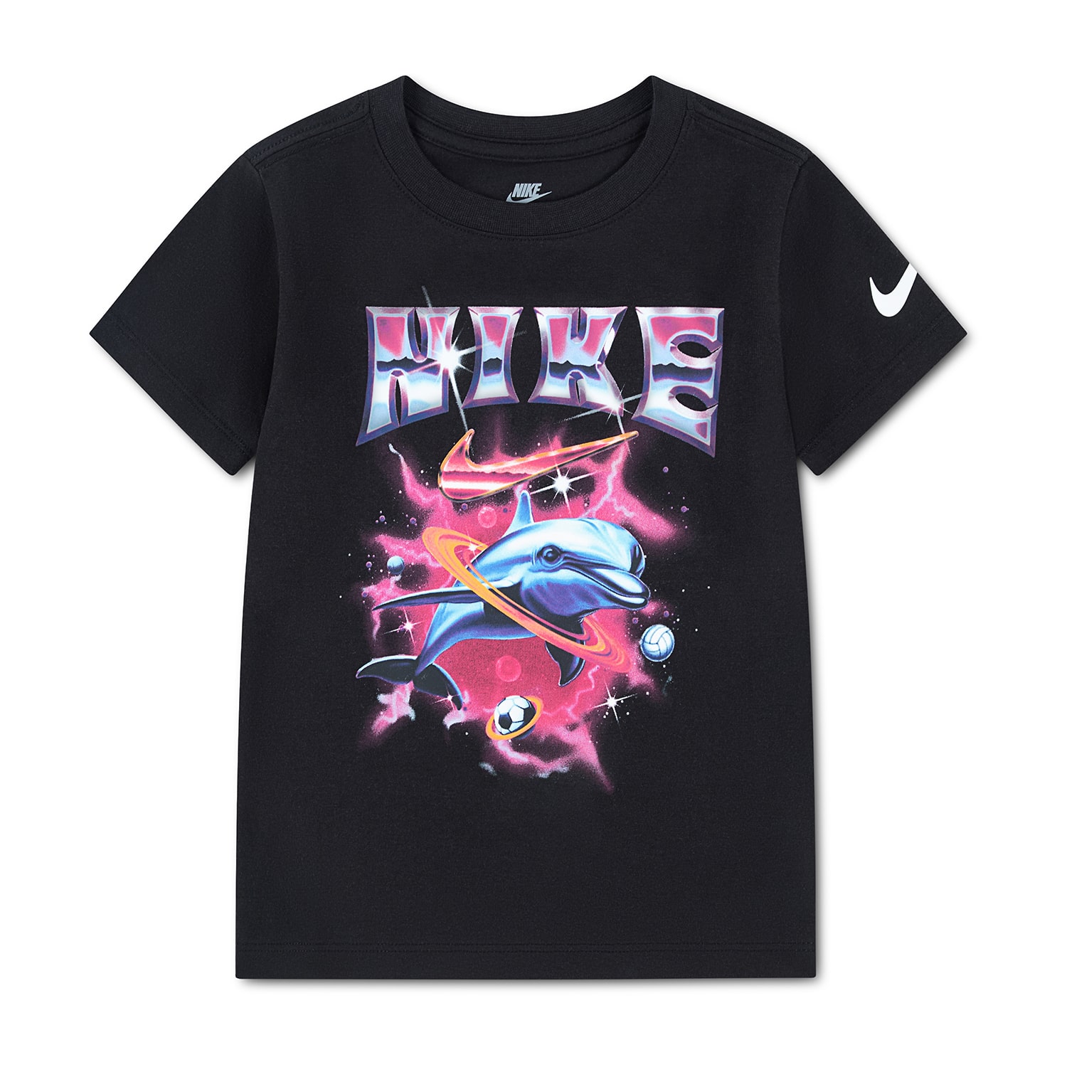 Nike Little Girls Crew Neck Short Sleeve Regular Fit Graphic T-Shirt
