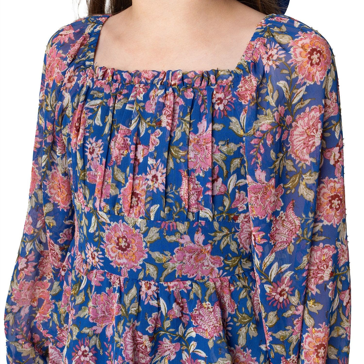 Rare Editions Big Kid Girls Balloon Long Sleeve Fit + Flare Dress