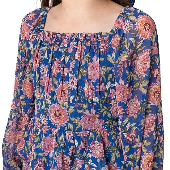 Rare Editions Big Kid Girls Balloon Long Sleeve Fit + Flare Dress