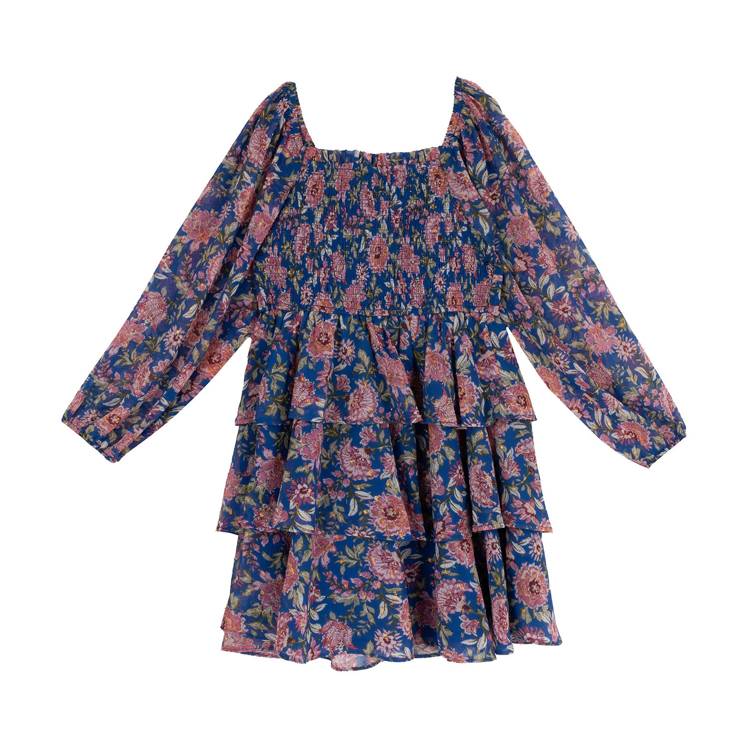 Rare Editions Big Kid Girls Balloon Long Sleeve Fit + Flare Dress