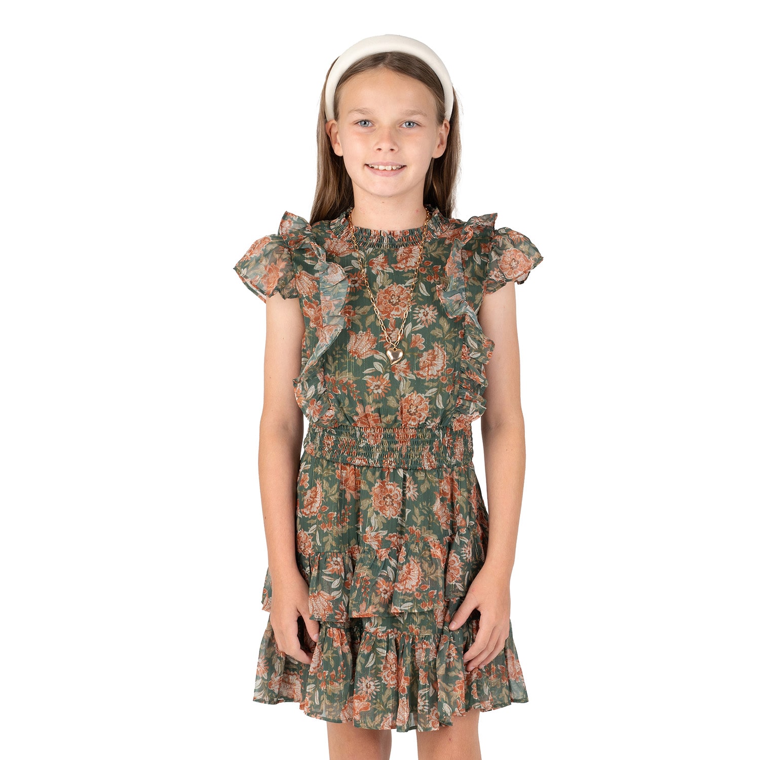 Rare Editions Big Kid Girls Flutter Floral 2-pc. Dress Set