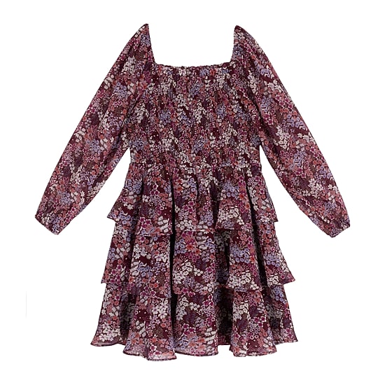 Rare Editions Big Kid Girls Plus Balloon Long Sleeve Fit + Flare Dress