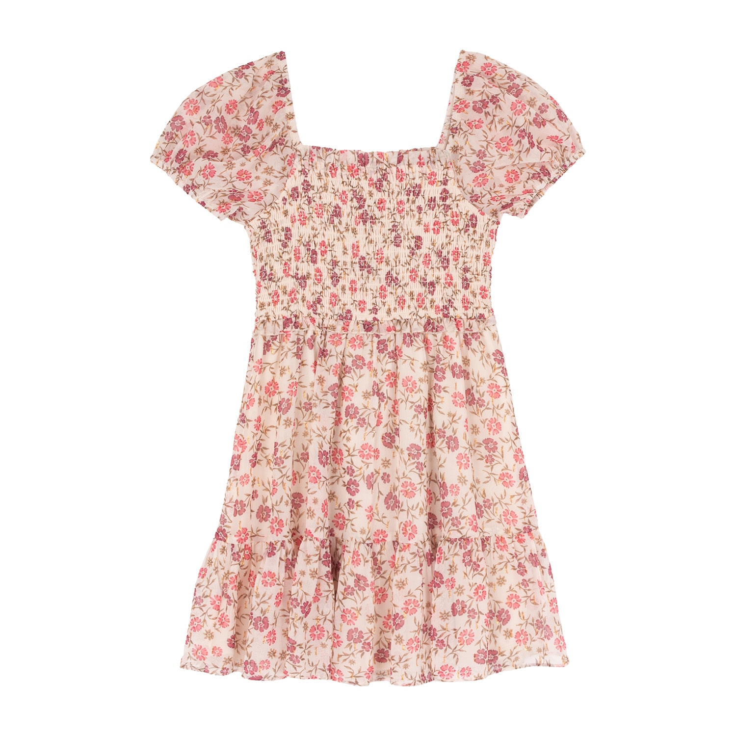 Rare Editions Big Kid Girls Easy-on + Easy-off Puffed Floral 2-pc. Dress Set