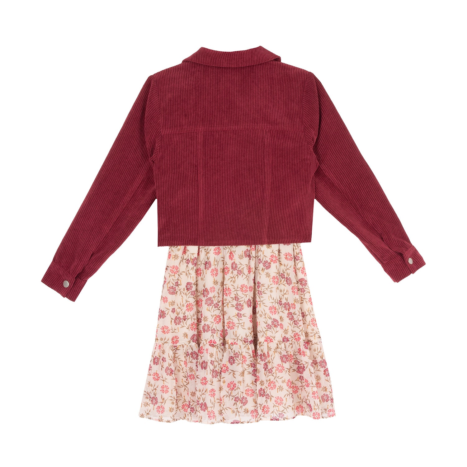 Rare Editions Big Kid Girls Easy-on + Easy-off Puffed Floral 2-pc. Dress Set