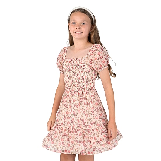 Rare Editions Big Kid Girls Easy-on + Easy-off Puffed Floral 2-pc. Dress Set
