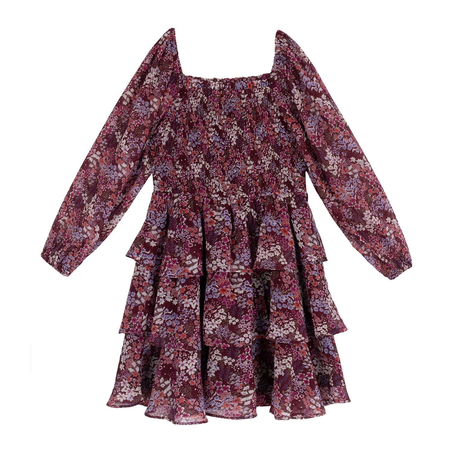 Rare Editions Big Kid Girls Balloon Long Sleeve Fit + Flare Dress