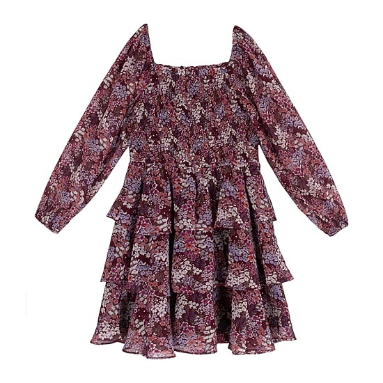 Rare Editions Big Kid Girls Balloon Long Sleeve Fit + Flare Dress
