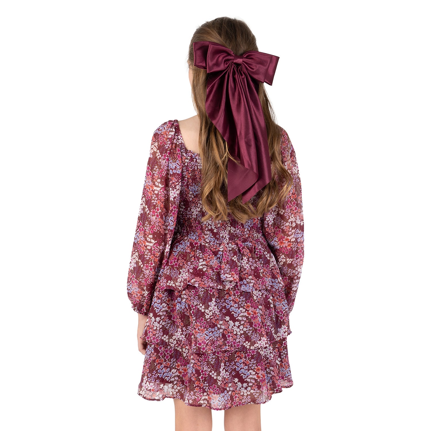 Rare Editions Big Kid Girls Balloon Long Sleeve Fit + Flare Dress