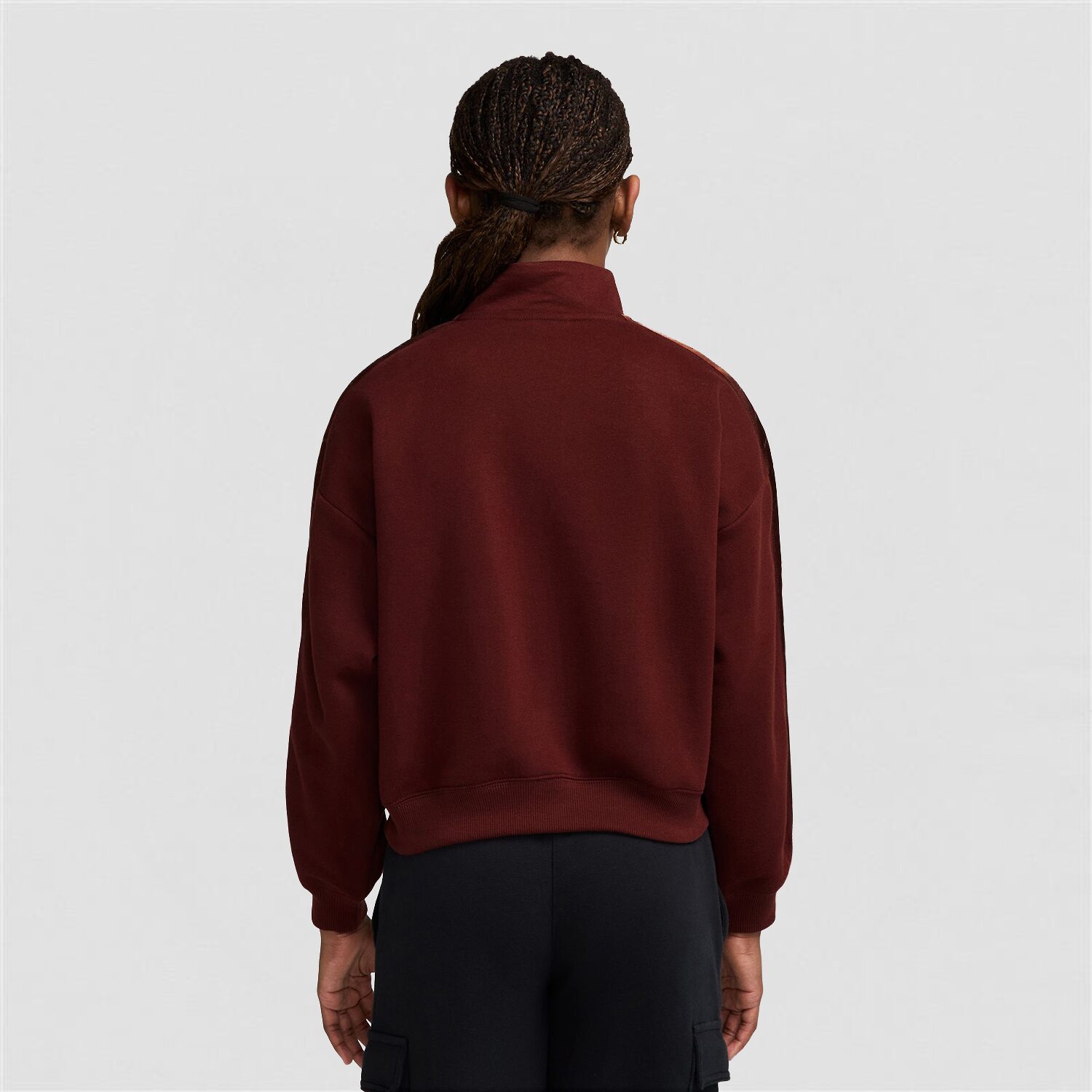 Nike Big Kid Girls Mock Neck Long Sleeve Fleece Active Quarter-Zip Pullover