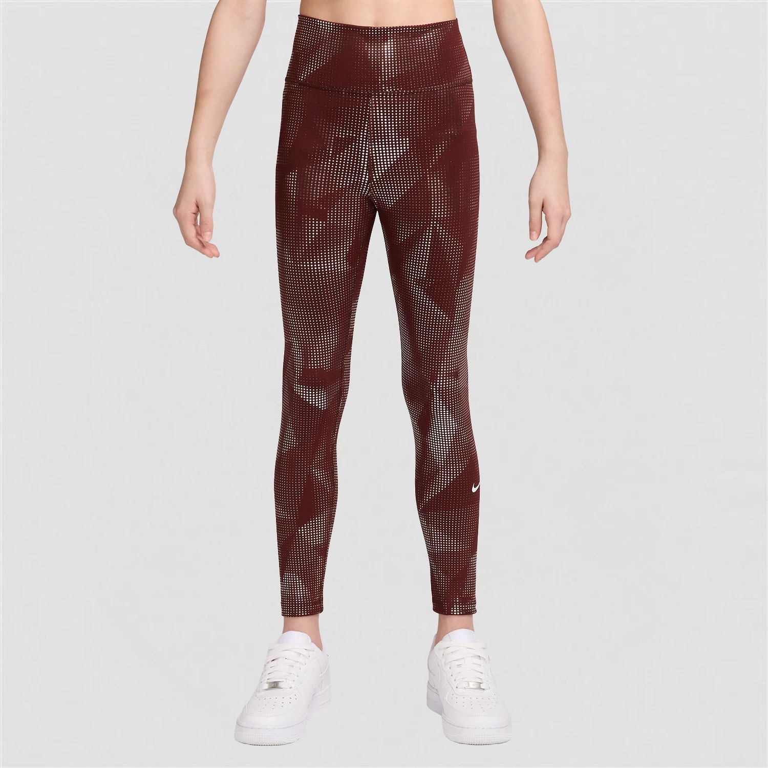 Nike Dri-Fit One Active Big Kid Girls Quick Dry Knit Slim Full Length Leggings