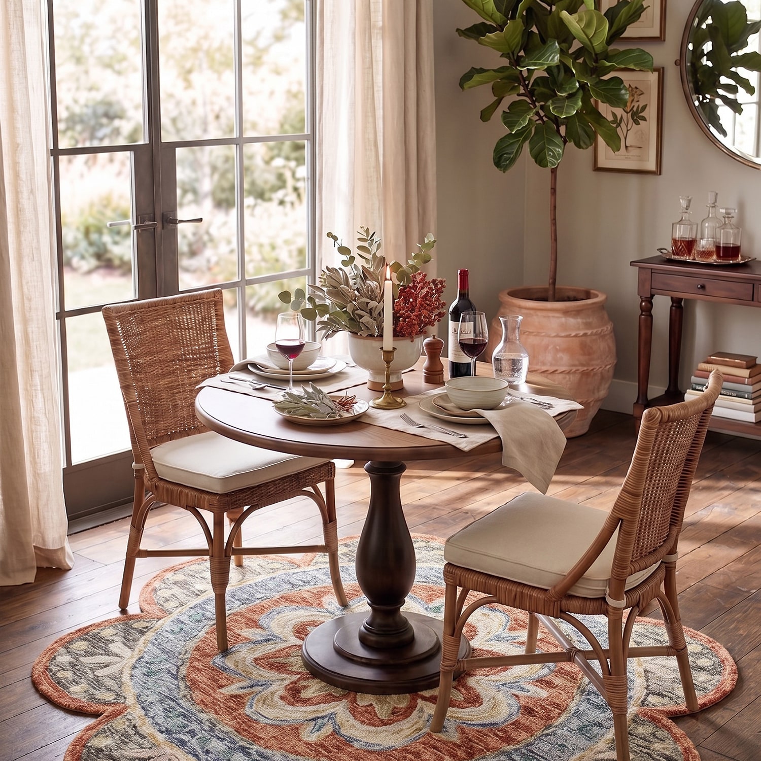 Daisy Frey Floral Hand Tufted Indoor Round Area Rug