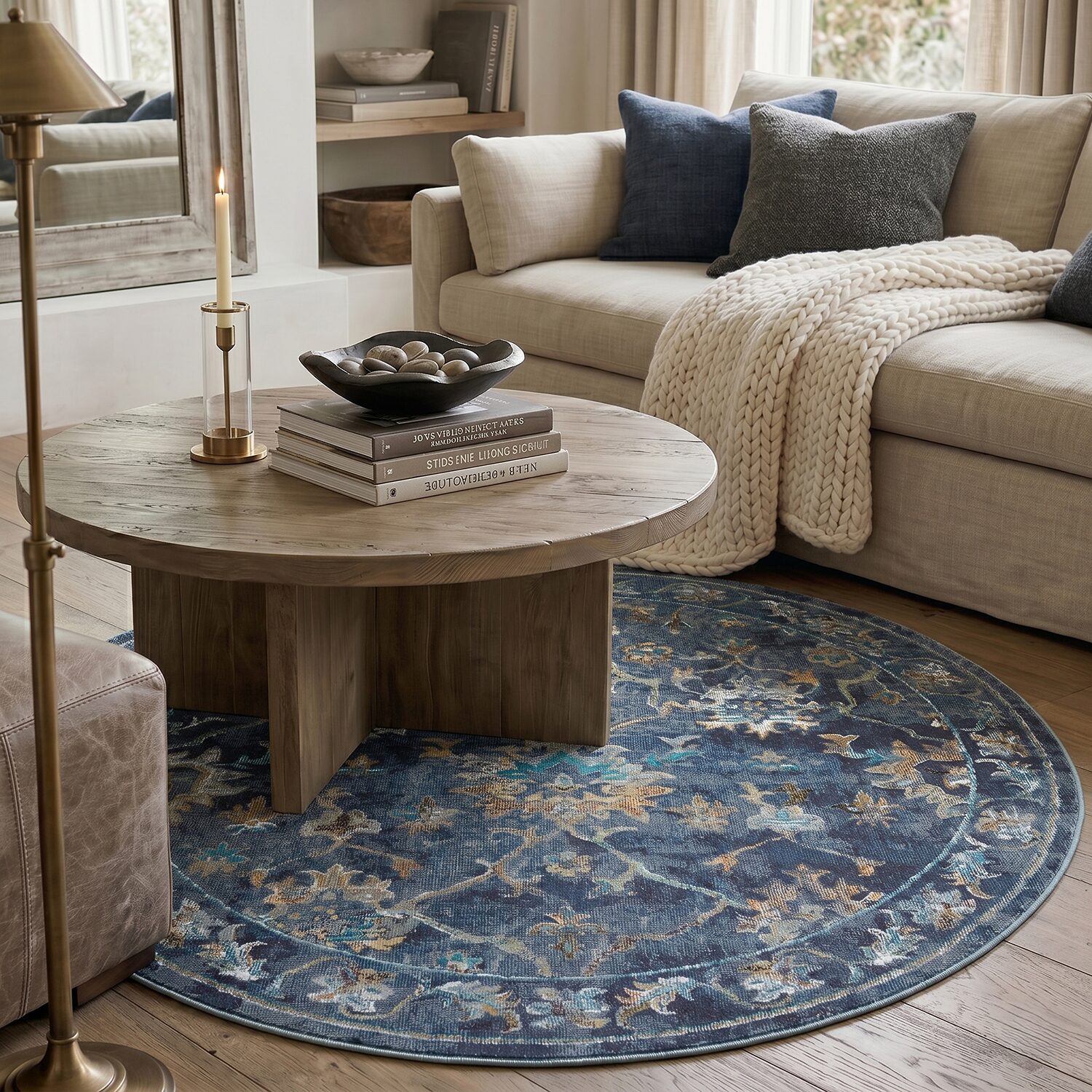 Glossy Ely Floral Stain Resistant Indoor Rectangular Area Rug