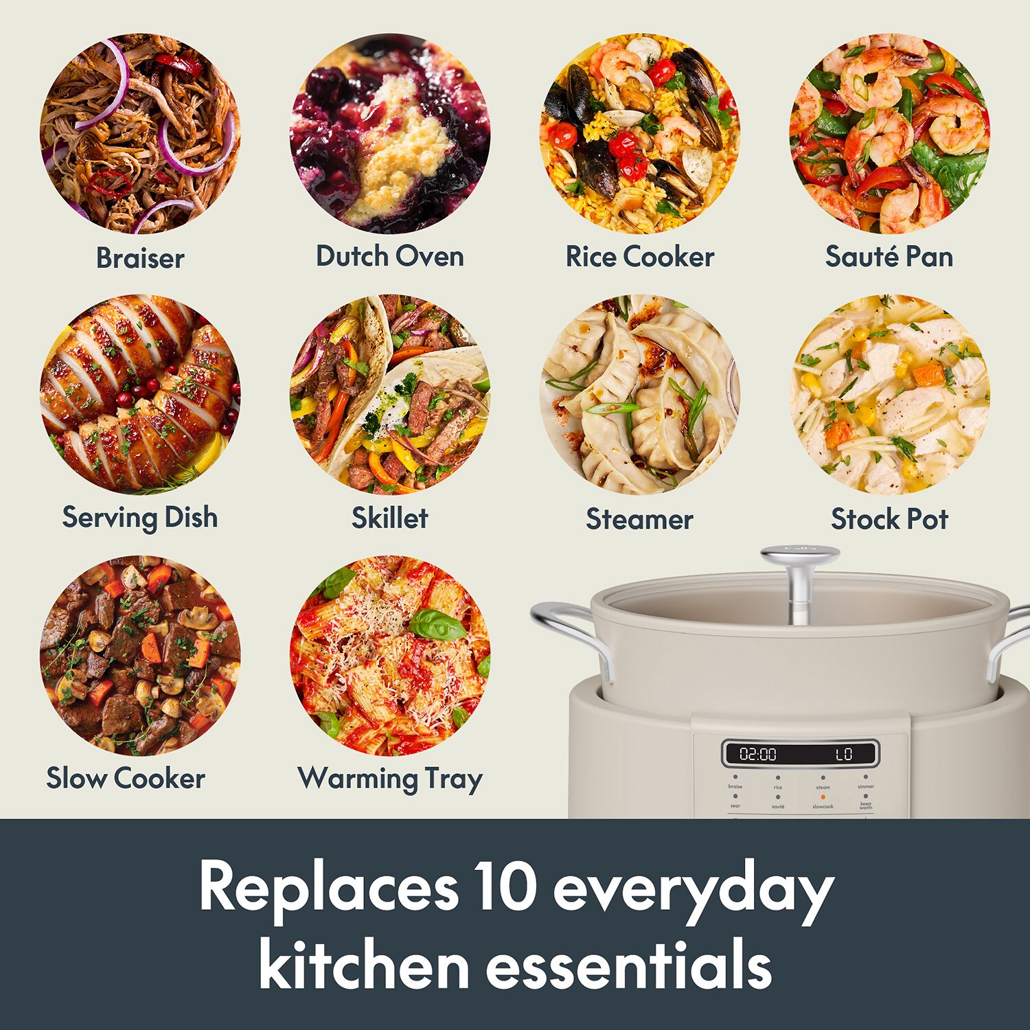 bella™ Multi 7 Qt Slow Cooker