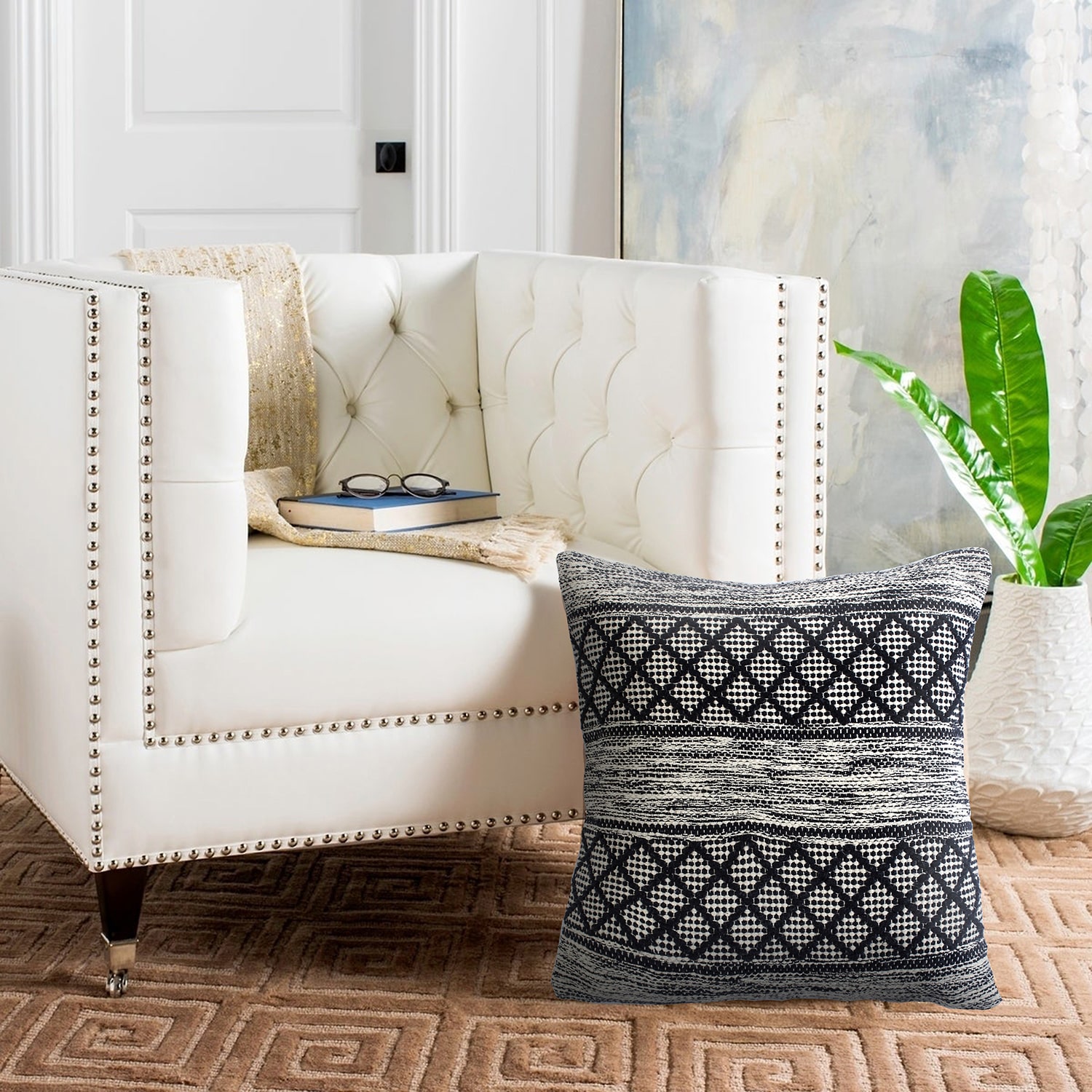 LR Home Harry Diamond Square Throw Pillow