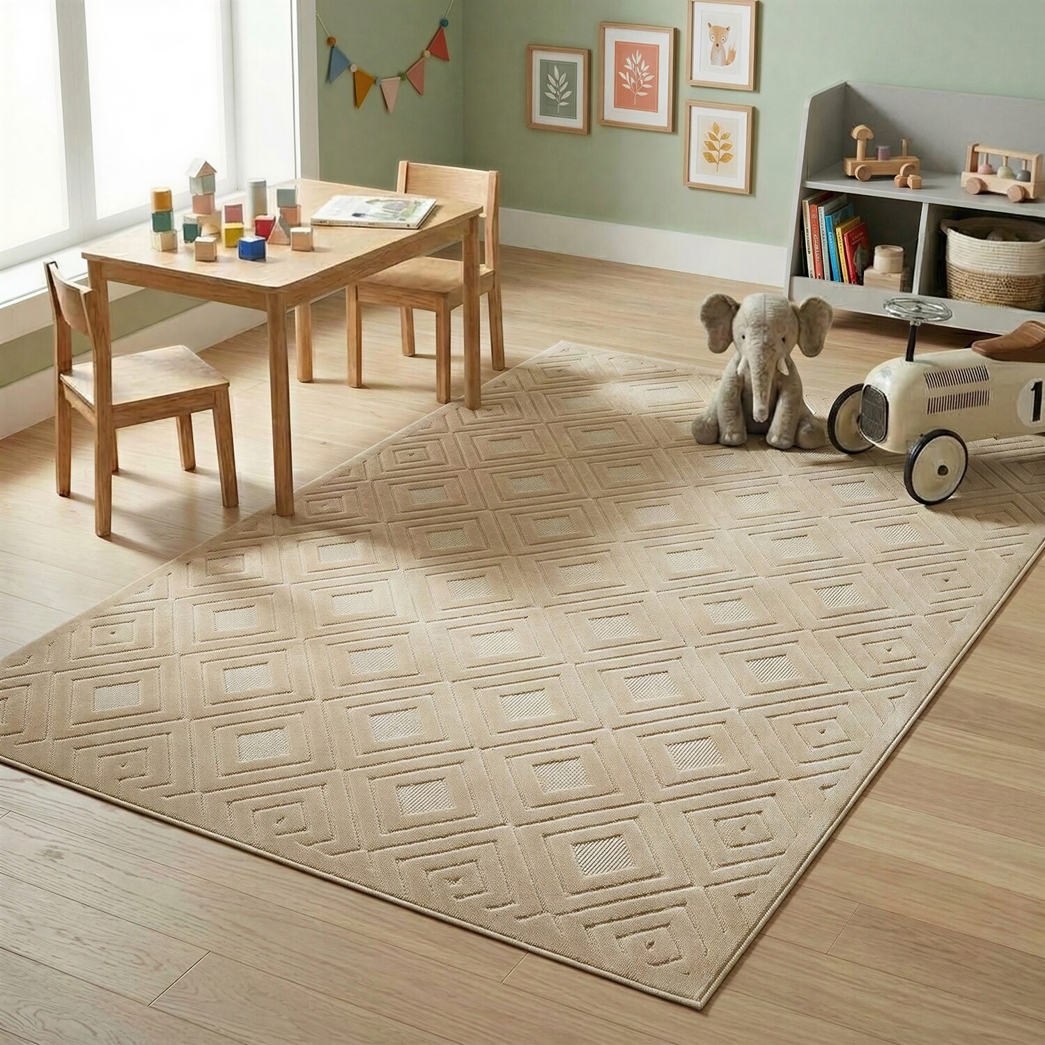 Alina Bel Geometric Indoor Outdoor Rectangular Area Rug