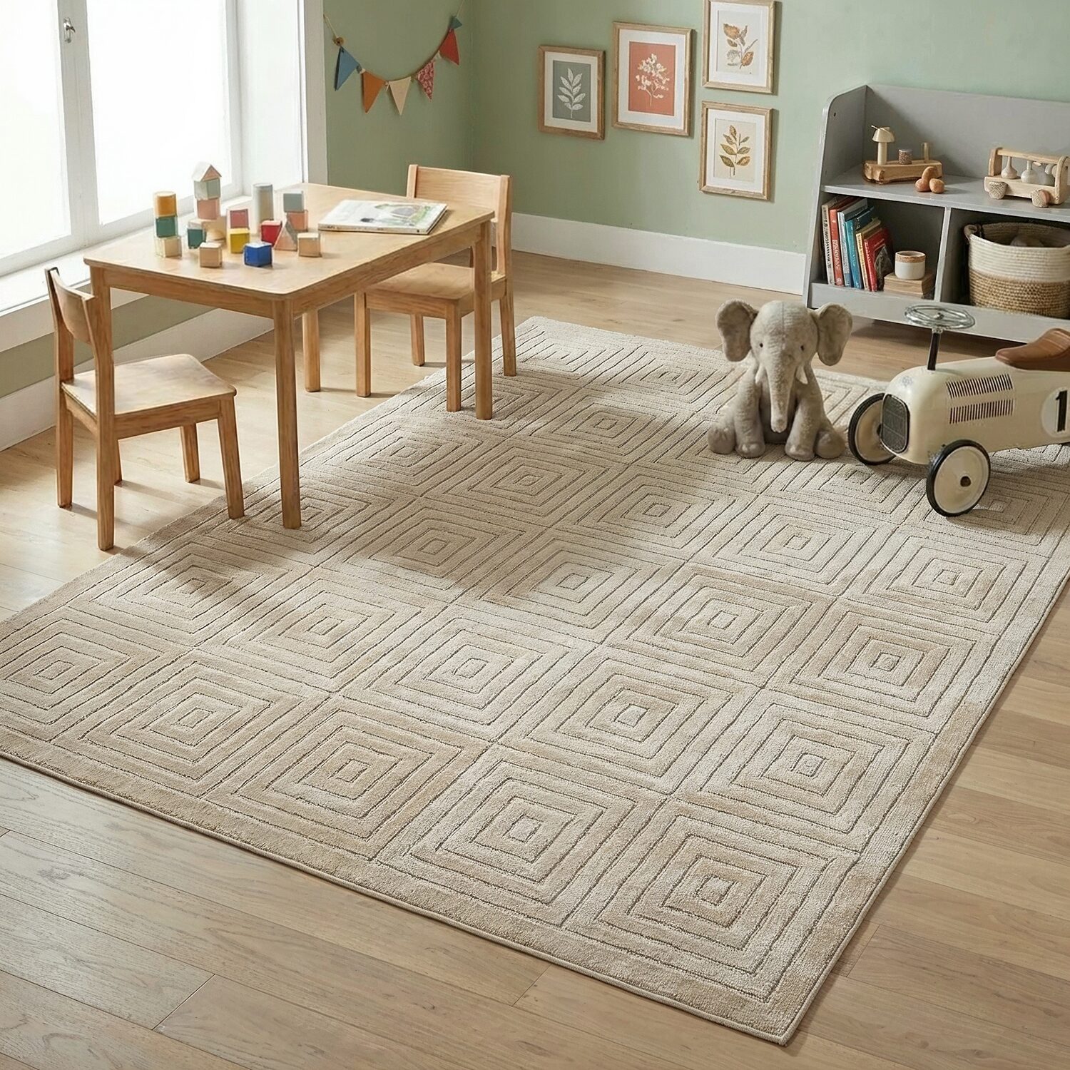 Alina Ely Geometric Indoor Outdoor Rectangular Area Rug