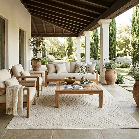 Alina Bel Geometric Indoor Outdoor Rectangular Area Rug