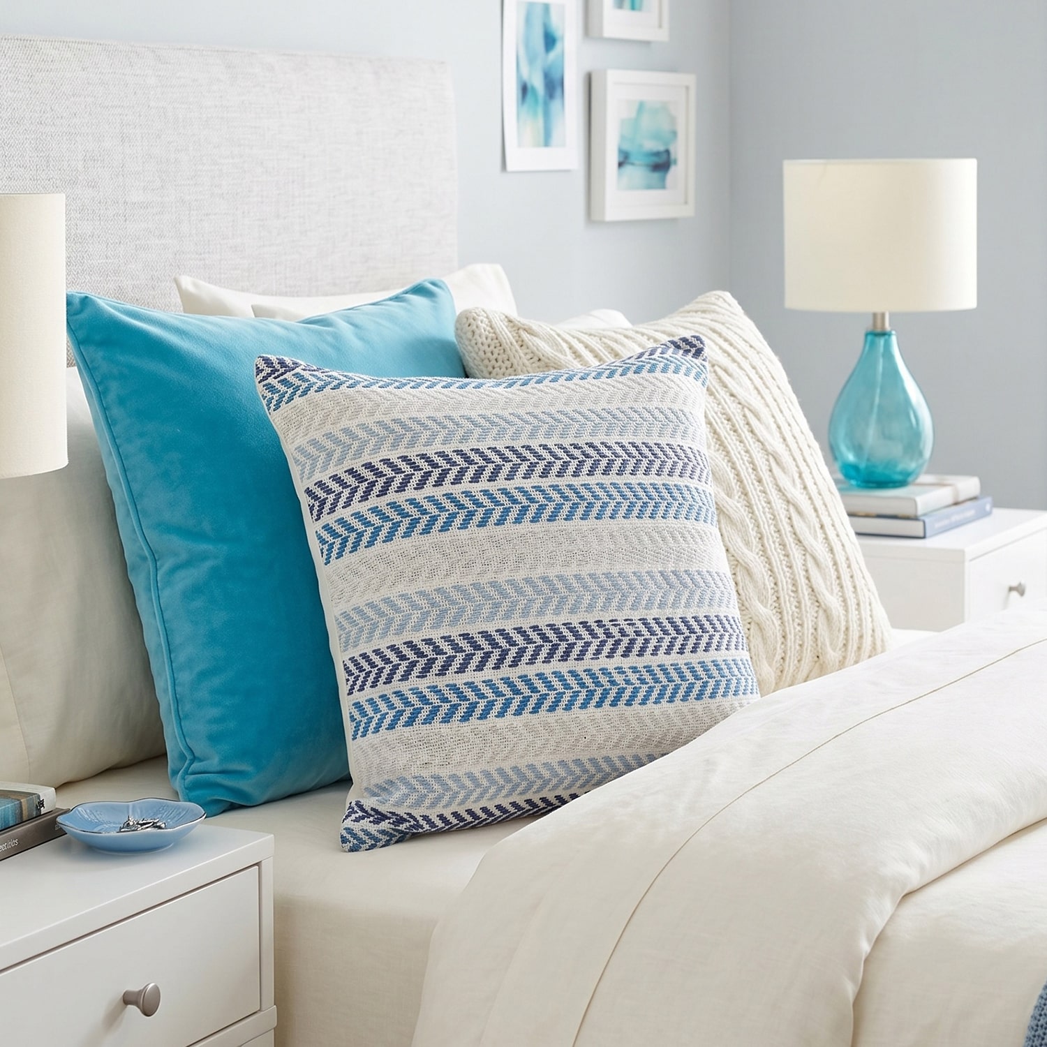 Lr Home Ash Sen Stripe Square Throw Pillow