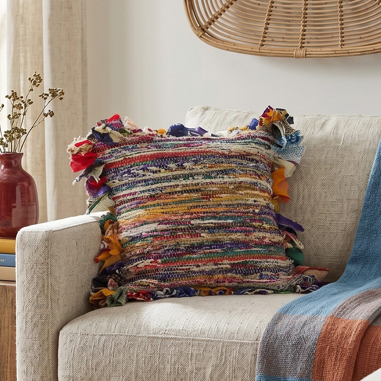 LR Home Elton Bohemian Square Throw Pillow