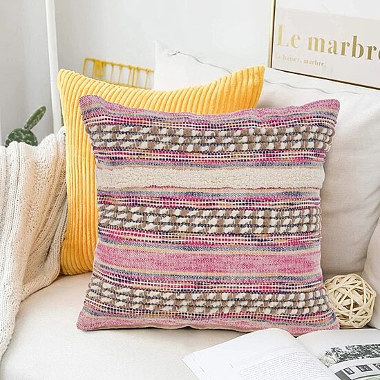 LR Home Elle Stripe Square Throw Pillow