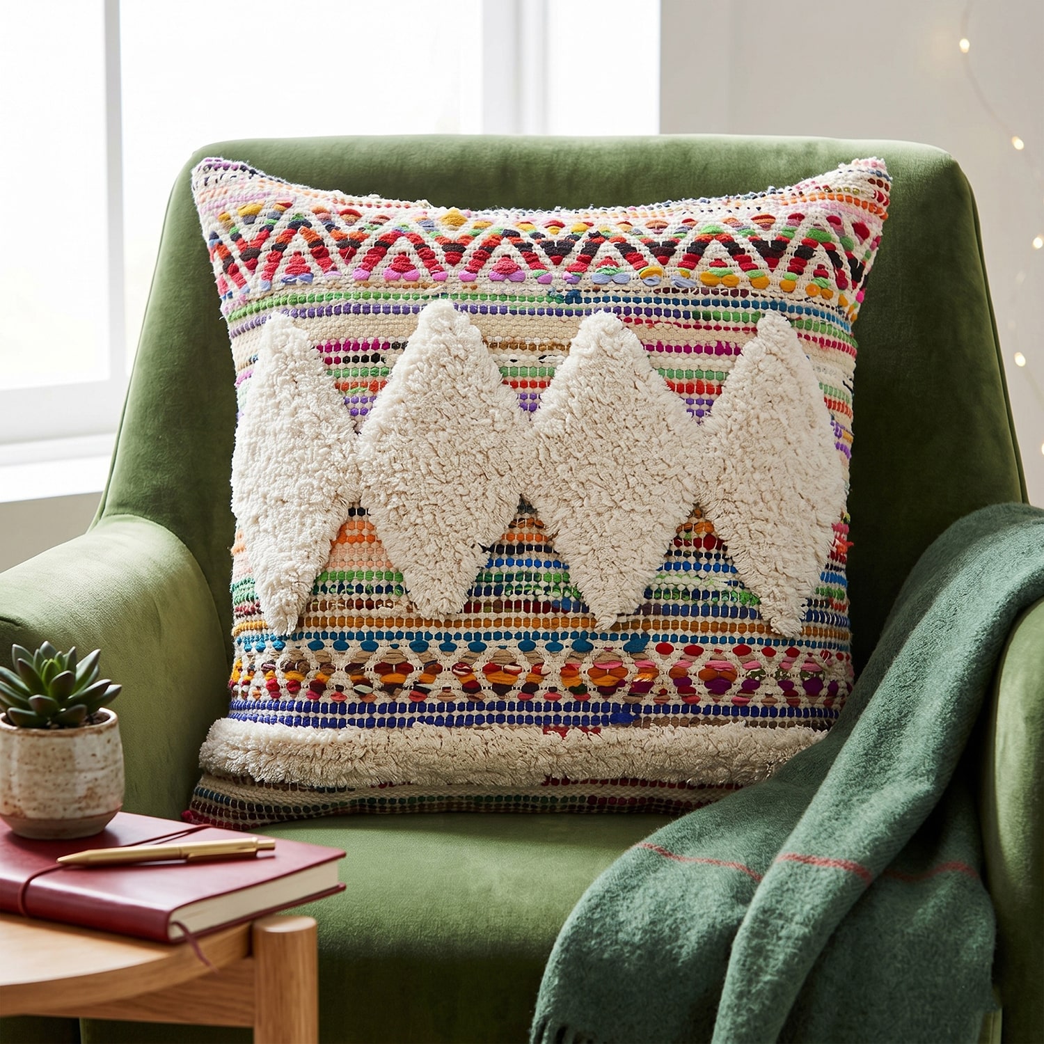 LR Home May Diamond Square Throw Pillow