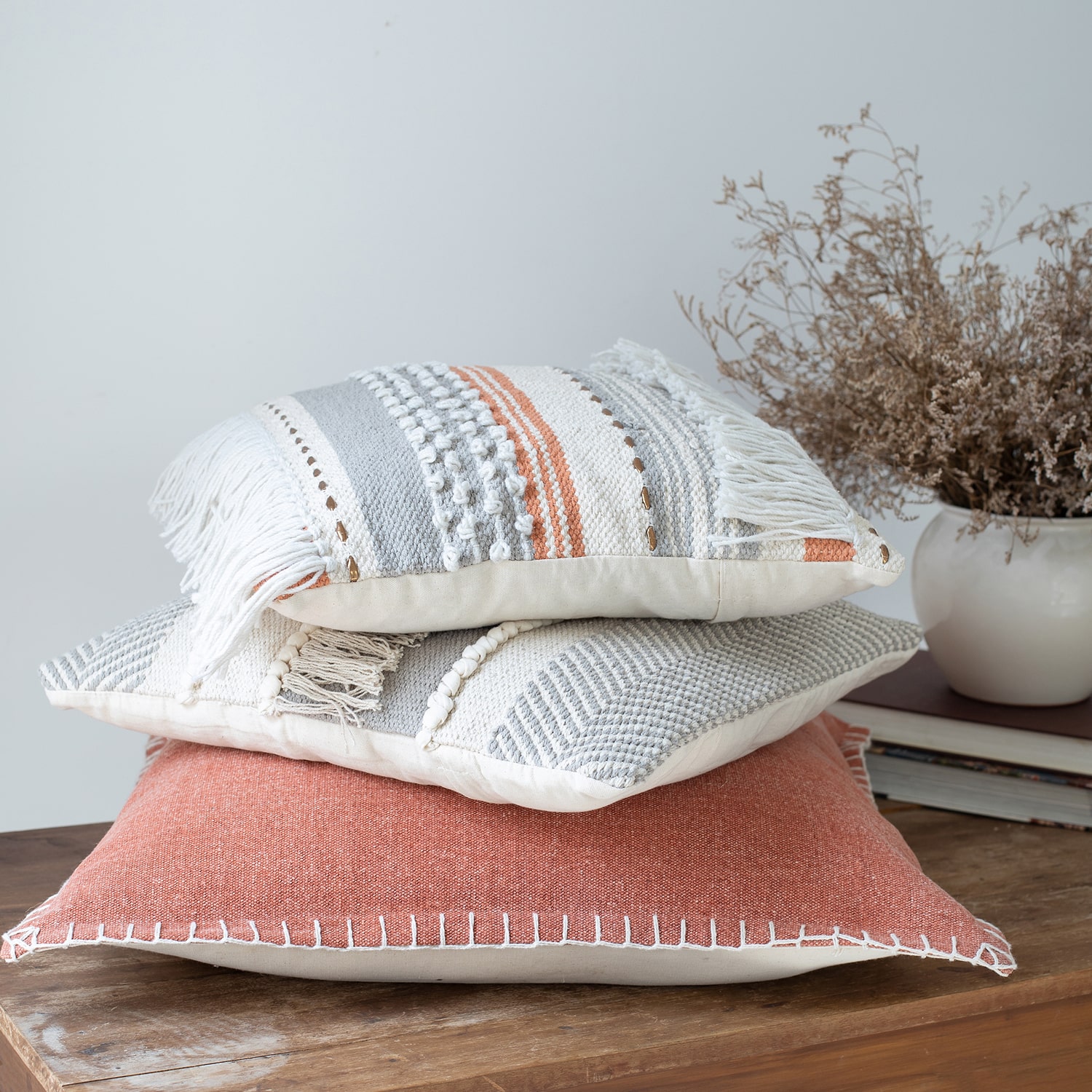 LR Home Zill Stripe Square Throw Pillow