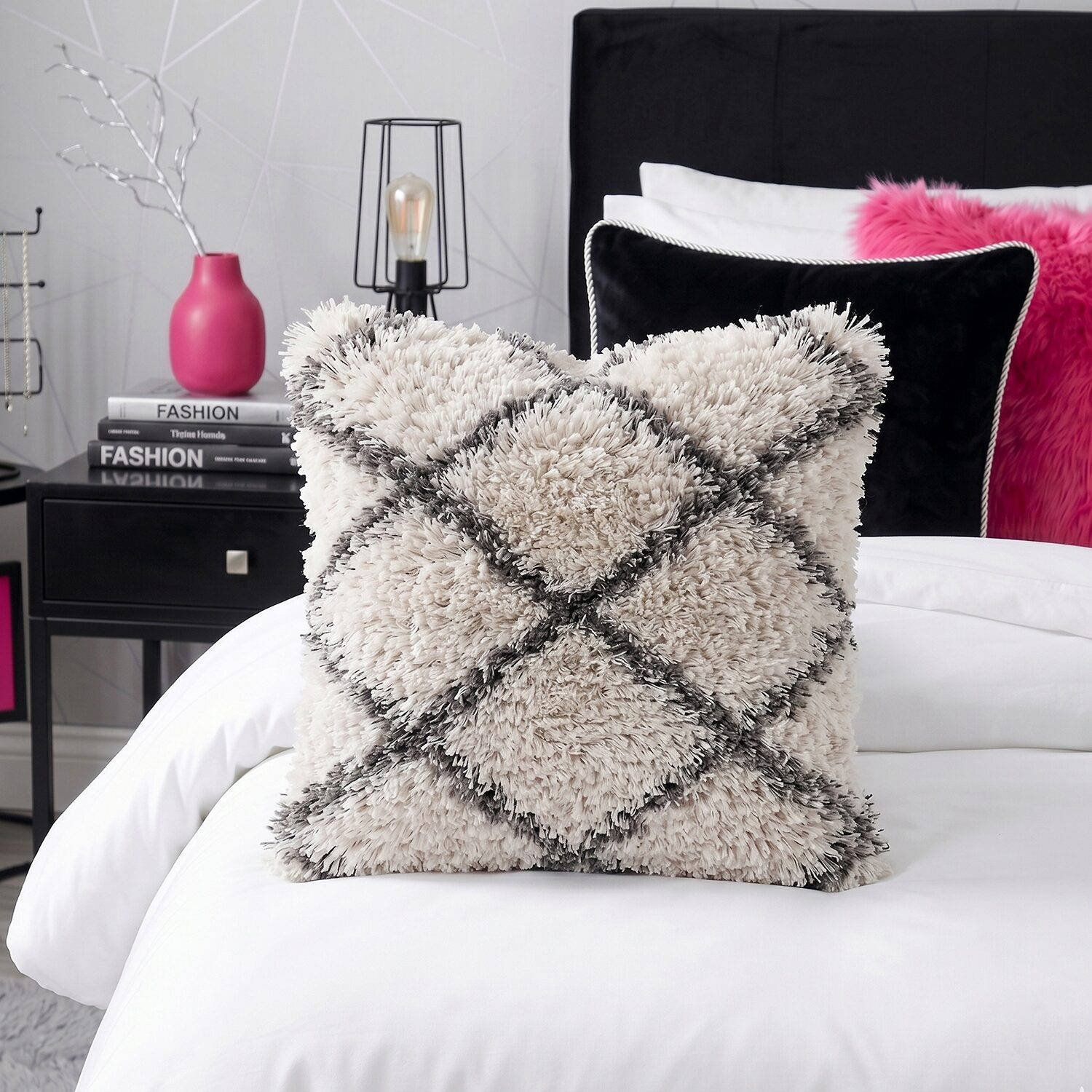 LR Home Jane Geometric Square Throw Pillow