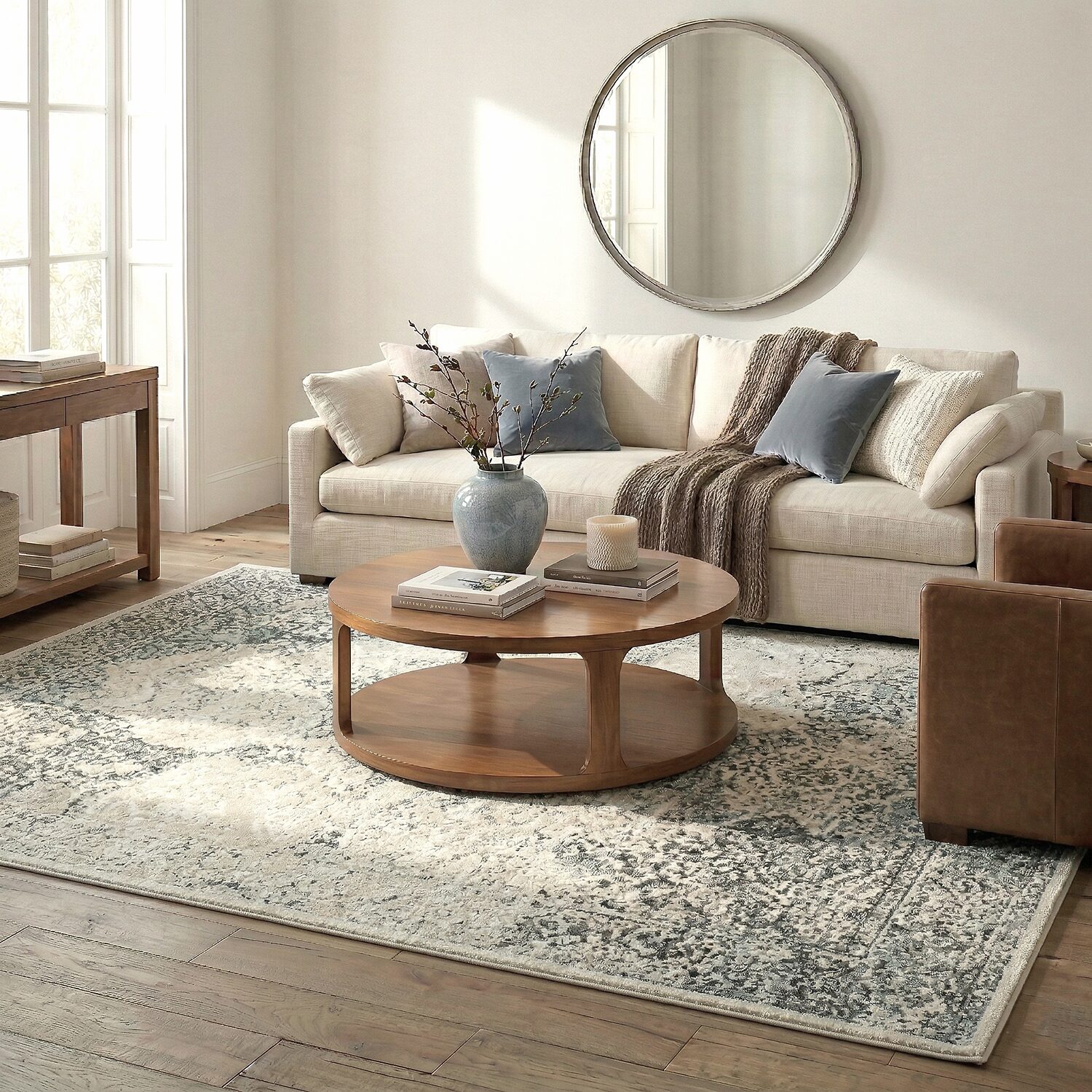Antoine Fran Bordered Indoor Rectangular Area Rug