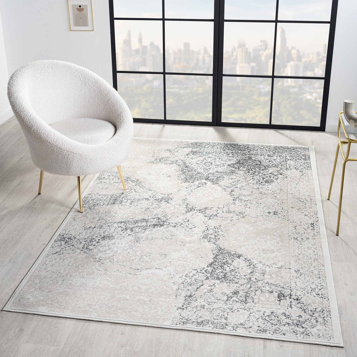 Antoine Fran Bordered Indoor Rectangular Area Rug