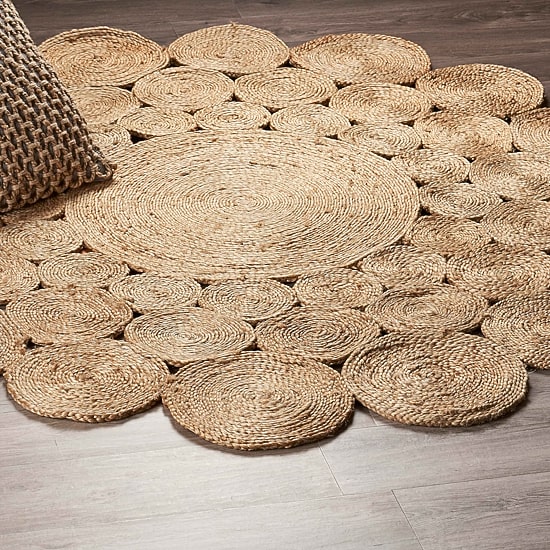 Brynn Zila Dots Braided Stain Resistant Indoor Round Area Rug