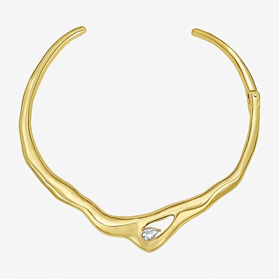 RM Rebecca Minkoff Womens 14K Gold Over Brass Collar Necklace