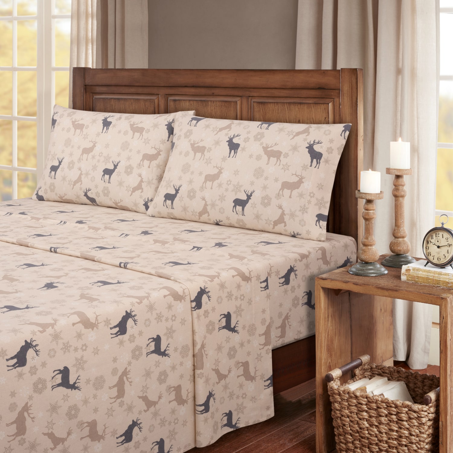 Kathy Ireland Turkish Cotton Flannel Deep Pocket Sheet Set