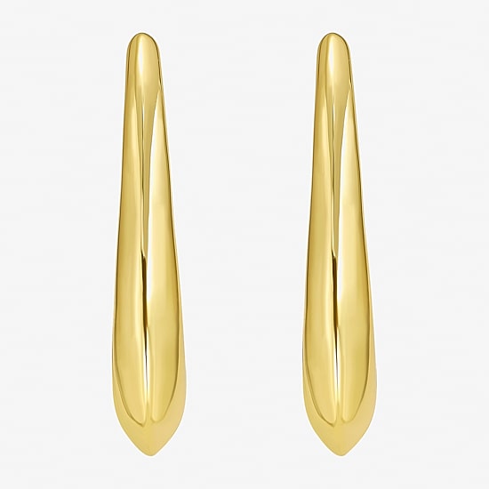 RM Rebecca Minkoff Womens 14K Gold Over Brass 45mm Hoop Earrings