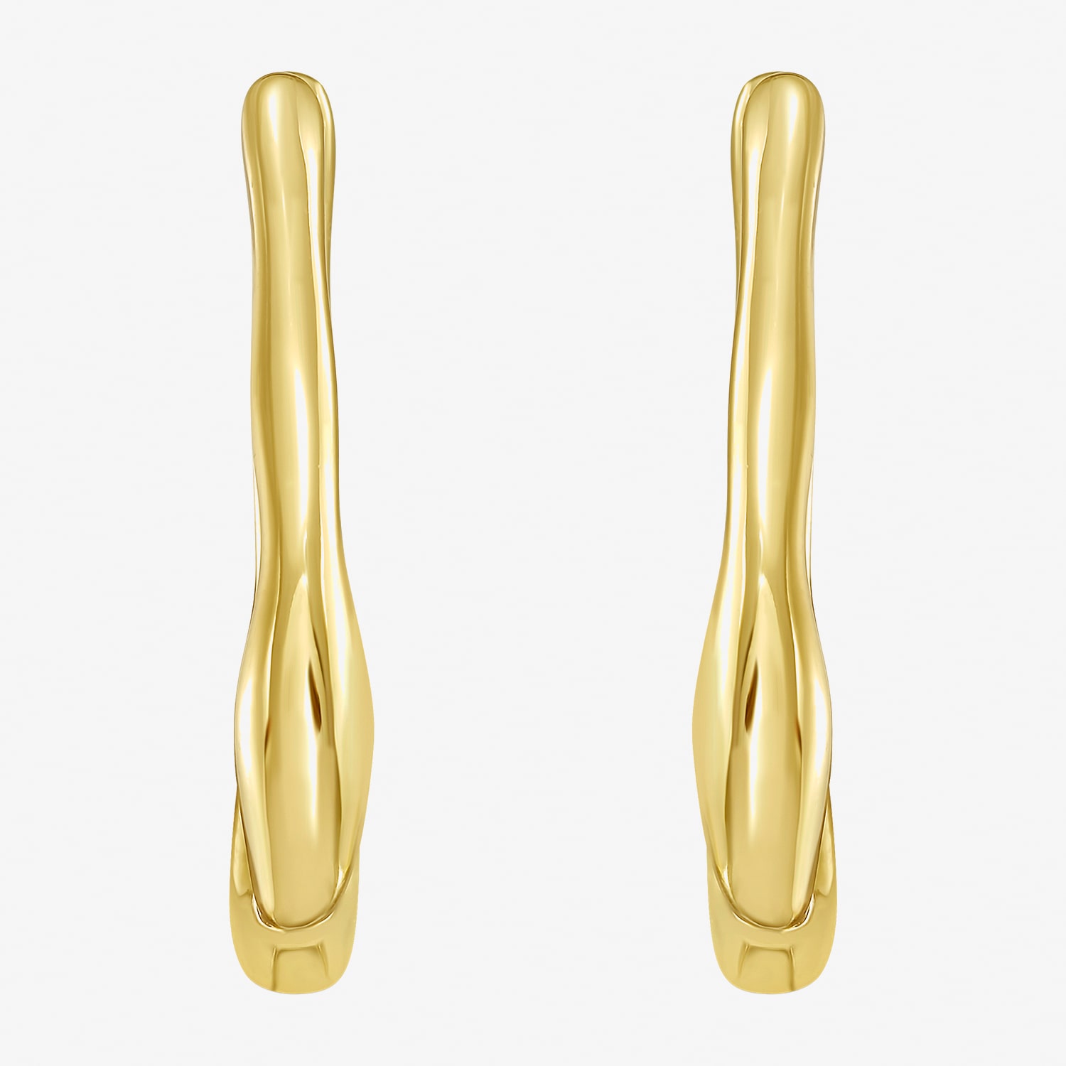 RM Rebecca Minkoff Womens 14K Gold Over Brass 30mm Hoop Earrings