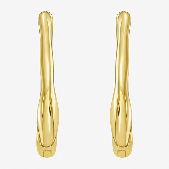 RM Rebecca Minkoff Womens 14K Gold Over Brass 30mm Hoop Earrings