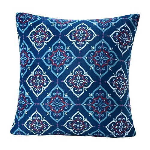 Jenny Martinez Tersa Coco Plush Square Throw Pillow In Blue