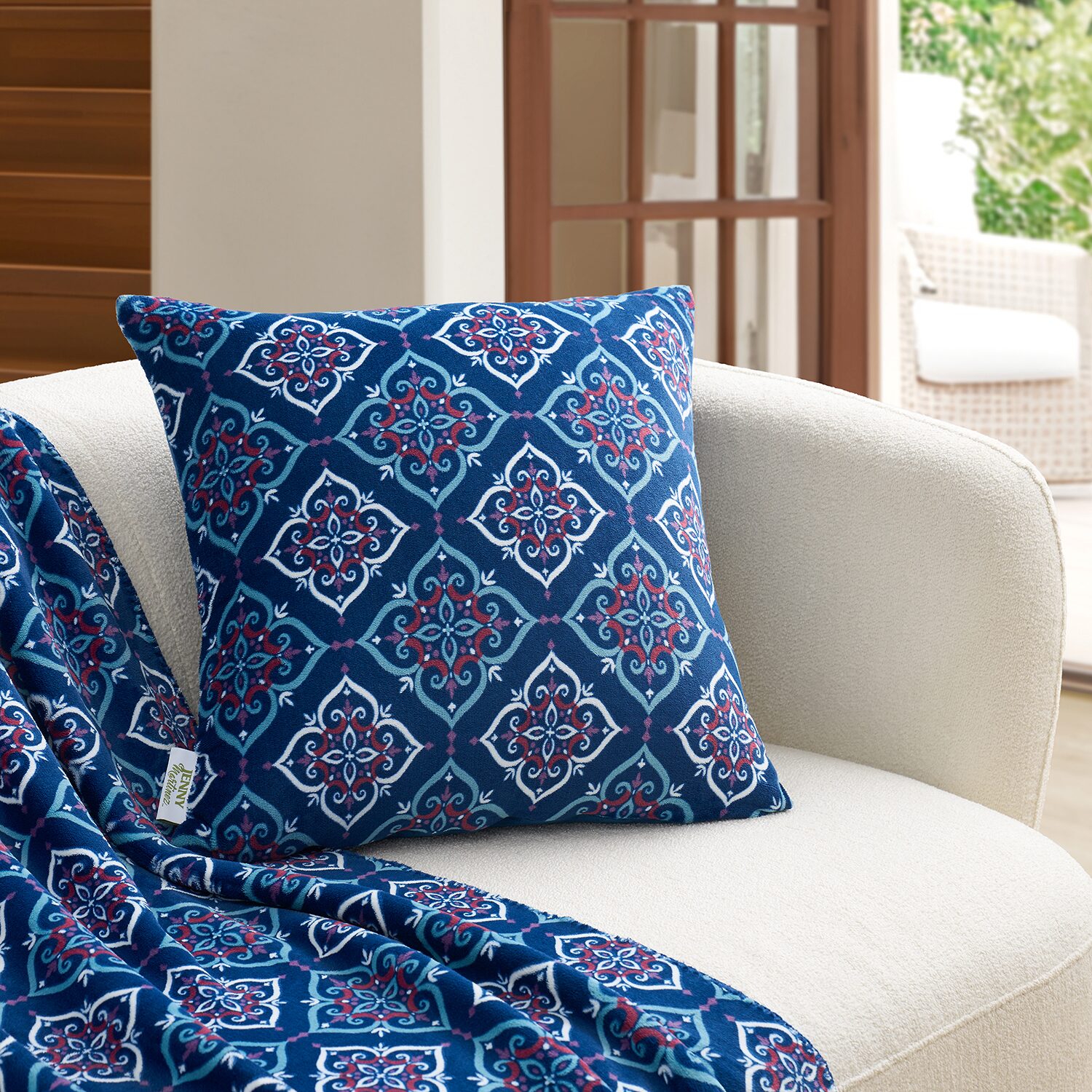 Jenny Martinez Tersa Coco Plush Square Throw Pillow